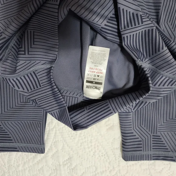 Gymshark ☆ Geometric Patterned Gray/Blue Women's Leggings. NWOT - Picture 6 of 6